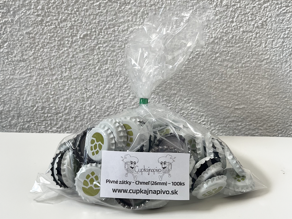 Pivné zátky 26mm - chmelove + sáčok +